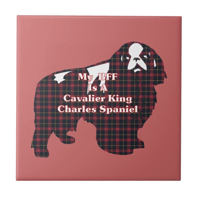 Cavalier King Charles Spaniel BFF Ceramic Tile (Front)