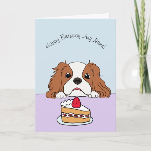 Cavalier King Charles Spaniel Birthday Card