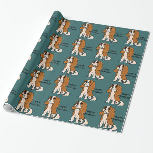 Cavalier King Charles Spaniel Birthday Gift Wrap