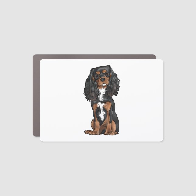 Cavalier King Charles Spaniel - Black and Tan Car Magnet (Front)