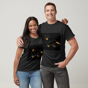 cavalier king charles spaniel black and tan cartoo T-Shirt