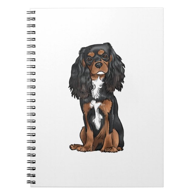 Cavalier King Charles Spaniel - Black and Tan Notebook (Front)