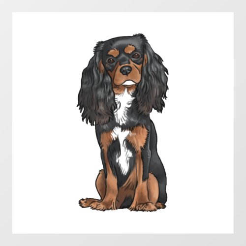 Cavalier King Charles Spaniel _ Black and Tan Wall Decal