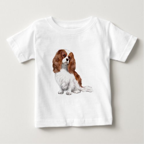 Cavalier King Charles Spaniel Blenheim A Baby T_Shirt