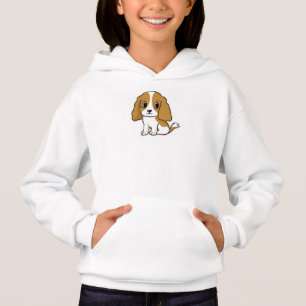 cavalier king charles spaniel blenheim cartoon hoodie