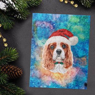 Cavalier King Charles Spaniel Breed Dog Christmas  Jigsaw Puzzle