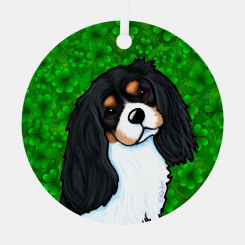 Cavalier King Charles Spaniel Button Metal Ornament