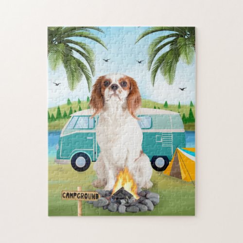 Cavalier King Charles Spaniel Camping  Jigsaw Puzzle