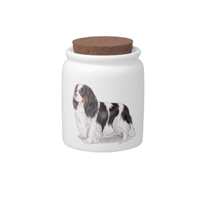 Cavalier king charles spaniel candy jar (Front)