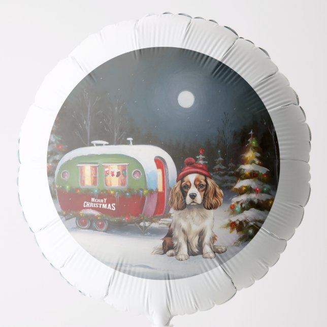 Cavalier King Charles Spaniel Caravan Christmas  Balloon (Front)