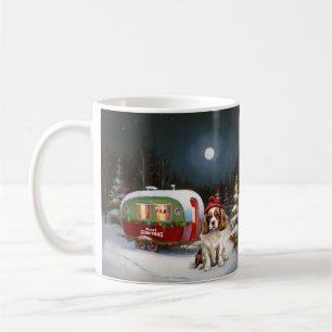 Cavalier King Charles Spaniel Caravan Christmas  Coffee Mug