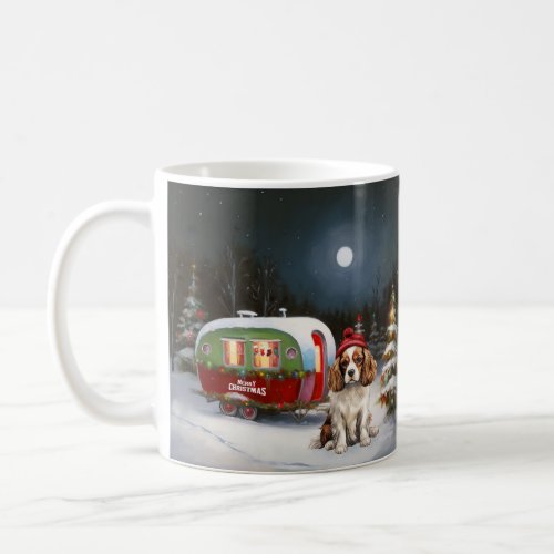 Cavalier King Charles Spaniel Caravan Christmas  Coffee Mug