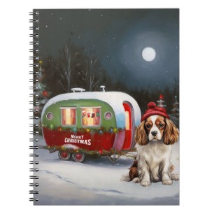 Cavalier King Charles Spaniel Caravan Christmas Notebook