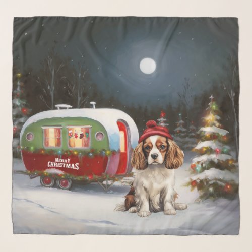 Cavalier King Charles Spaniel Caravan Christmas  Scarf