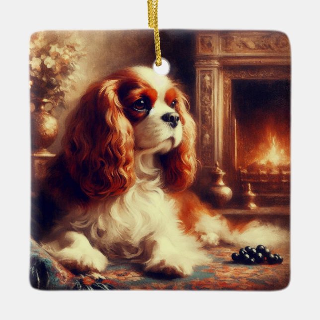 Cavalier King Charles Spaniel Ceramic Ornament (Front)