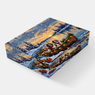 Cavalier King Charles Spaniel Christmas Boat Paperweight