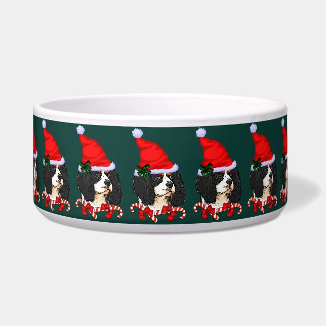 Cavalier King Charles Spaniel Christmas    Bowl (Front)