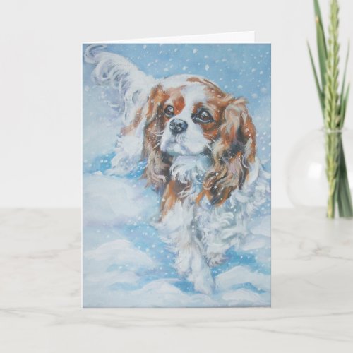 cavalier king charles spaniel christmas card