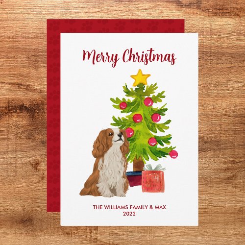 Cavalier King Charles Spaniel Christmas Card