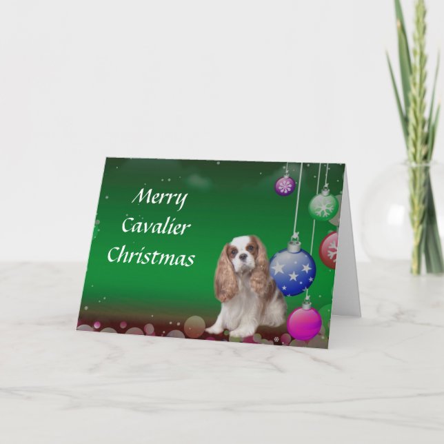 Cavalier King Charles Spaniel Christmas Card (Front)