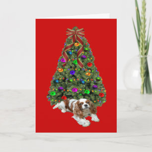 Cavalier King Charles Spaniel Christmas Card Tree