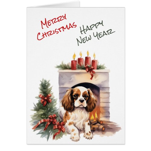 Cavalier King Charles Spaniel Christmas Eve Card