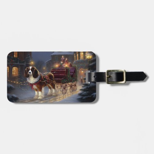 Cavalier King Charles Spaniel Christmas Festive  Luggage Tag