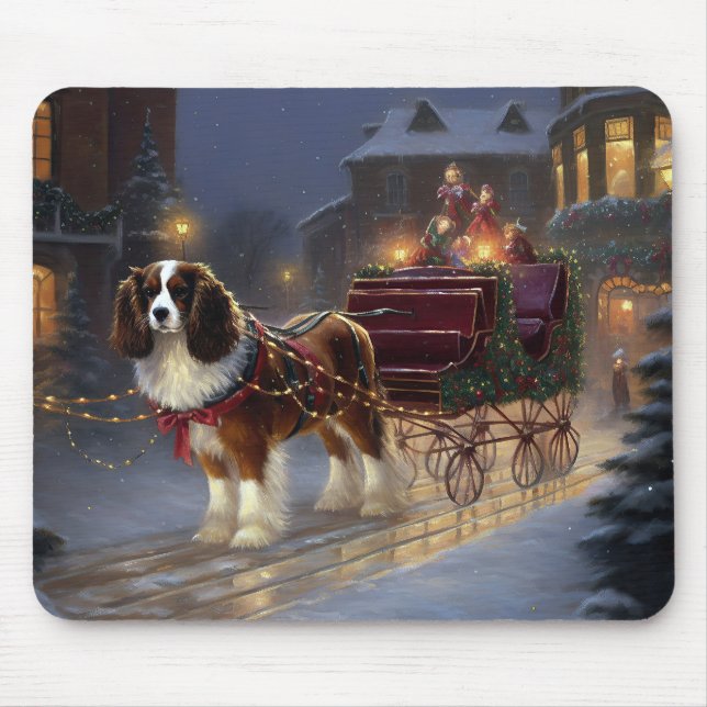 Cavalier King Charles Spaniel Christmas Festive  Mouse Pad (Front)