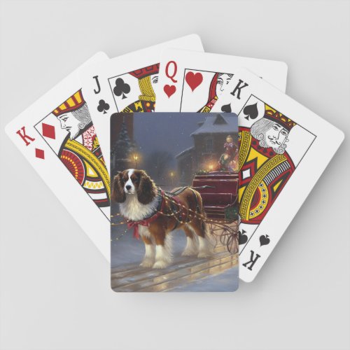 Cavalier King Charles Spaniel Christmas Festive  Poker Cards