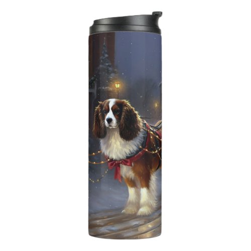 Cavalier King Charles Spaniel Christmas Festive  Thermal Tumbler