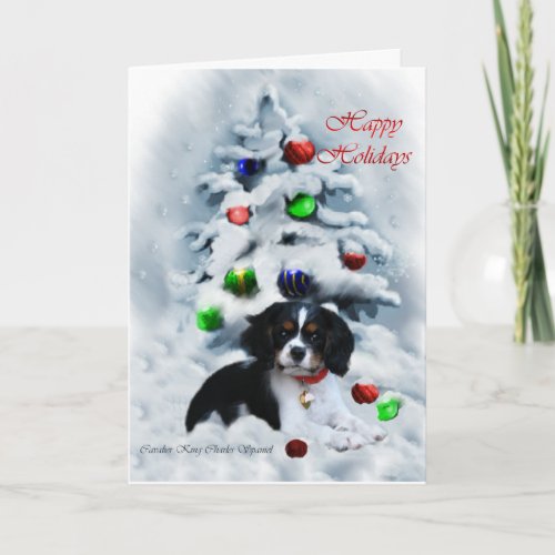 Cavalier King Charles Spaniel  Christmas Gifts Holiday Card