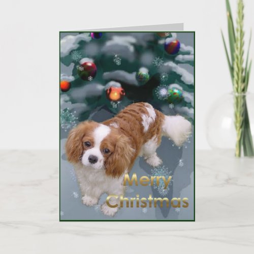 Cavalier King Charles Spaniel Christmas Gifts Holiday Card