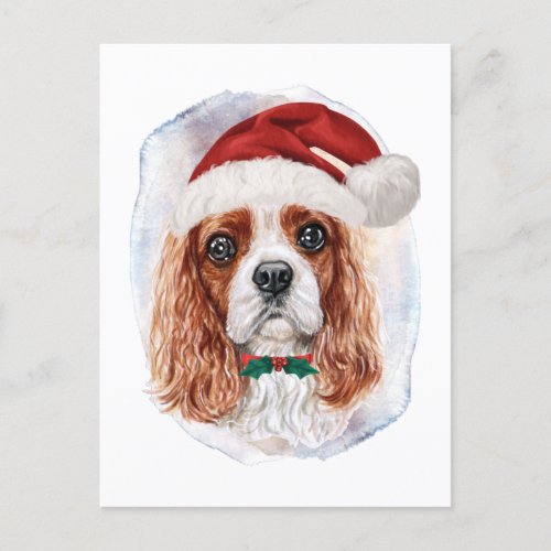 Cavalier King Charles Spaniel Christmas Gifts Holiday Postcard