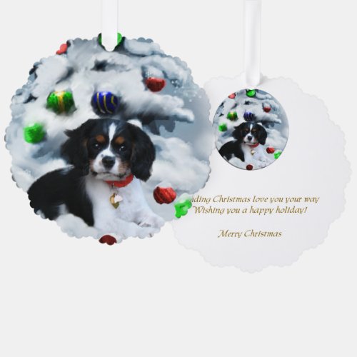 Cavalier King Charles Spaniel  Christmas Gifts Ornament Card