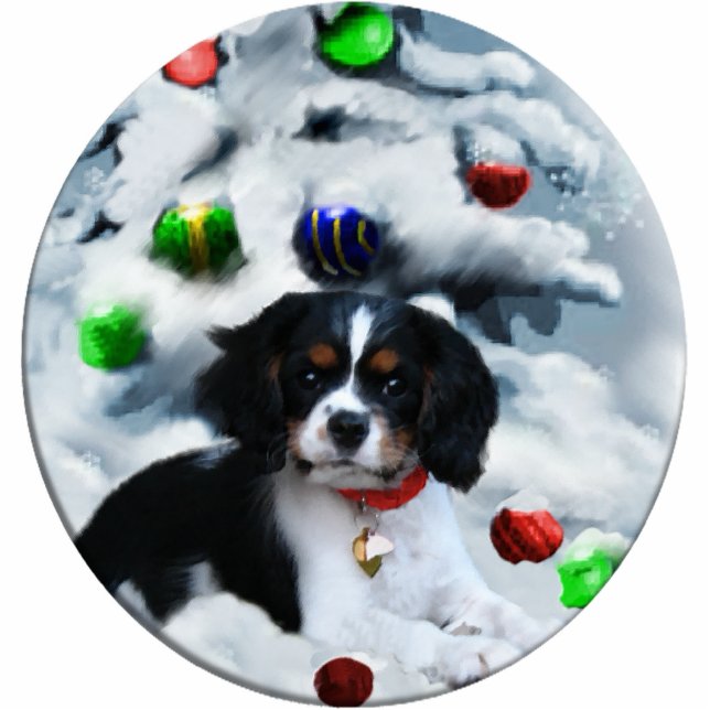 Cavalier King Charles Spaniel  Christmas Gifts Statuette (Front)