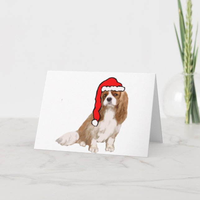 Cavalier King Charles Spaniel Christmas Holiday Card (Front)