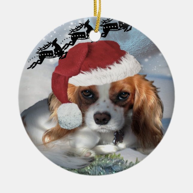 Cavalier King Charles Spaniel Christmas Ornament (Front)