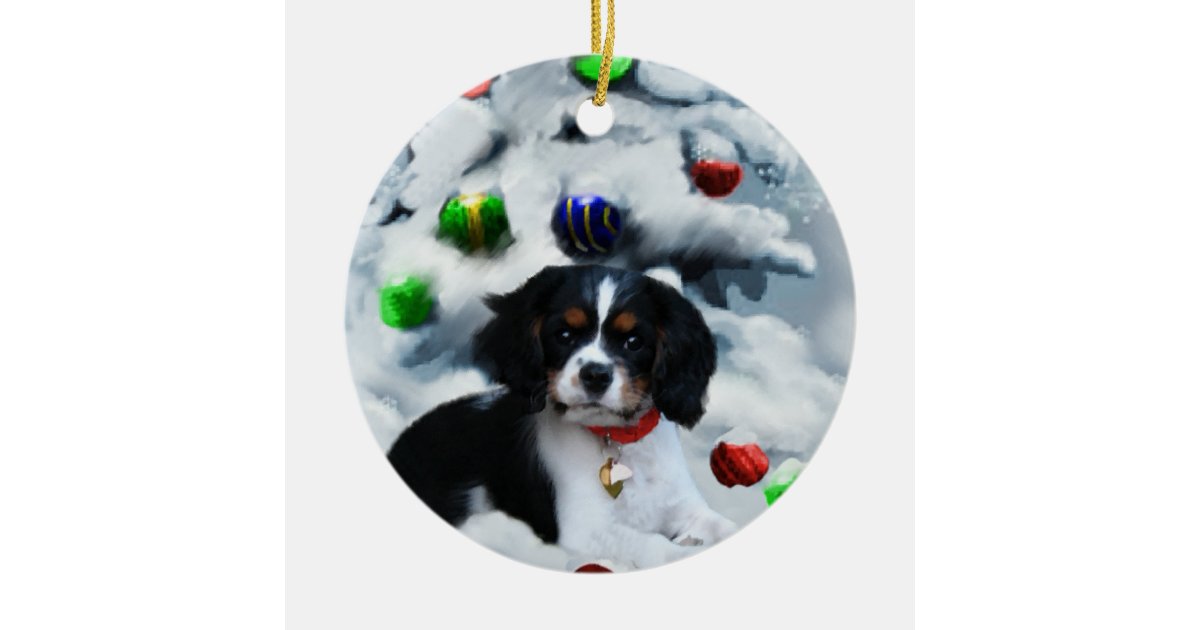 Cavalier King Charles Spaniel Christmas Ornament Zazzle Cavalier King Charles Spaniel Christmas