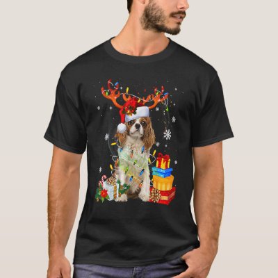 Cavalier King Charles Spaniel Christmas Reindeer S T-Shirt