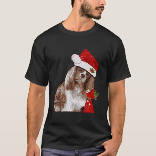 Cavalier King Charles Spaniel Christmas Shirt Sant
