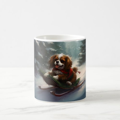 Cavalier King Charles Spaniel  Christmas snow Coffee Mug