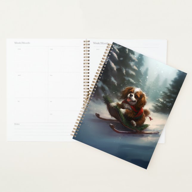 Cavalier King Charles Spaniel  Christmas snow Planner (Display)