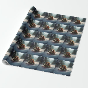 Cavalier King Charles Spaniel Christmas snow Wrapping Paper
