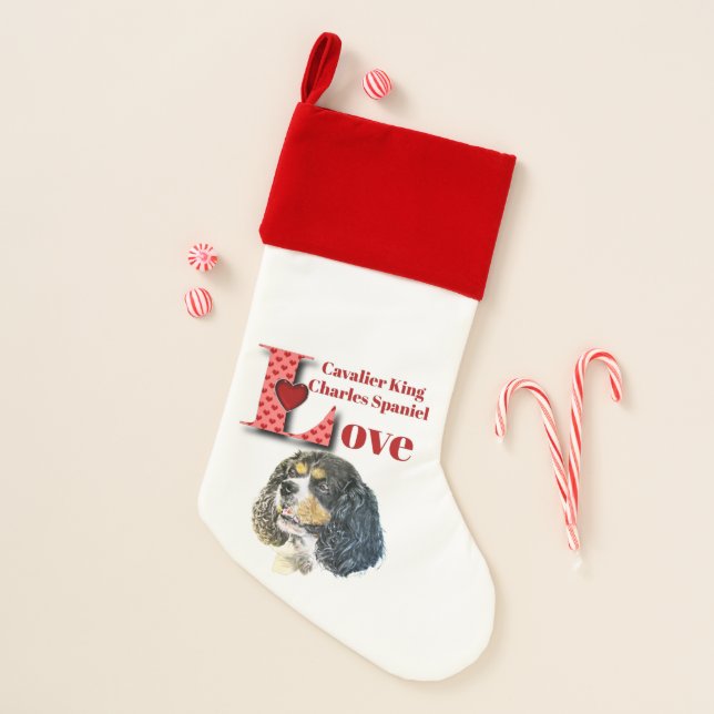 Cavalier King Charles Spaniel Christmas Stocking (Front)