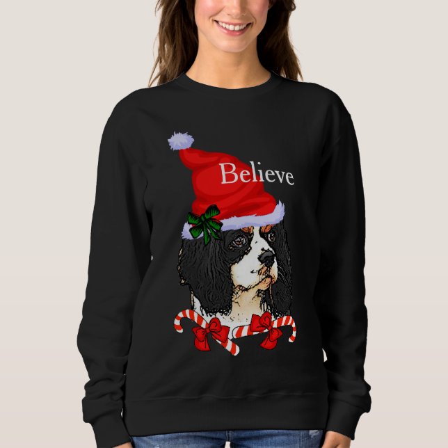 Cavalier King Charles Spaniel Christmas Sweatshirt (Front)