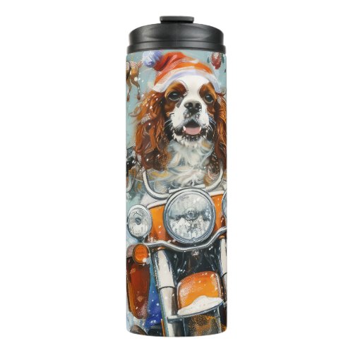 Cavalier King Charles Spaniel Christmas Thermal Tumbler