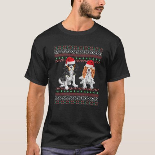 Cavalier King Charles Spaniel Christmas Ugly Caval T_Shirt