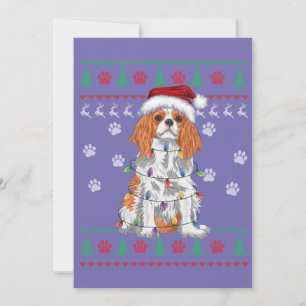 Cavalier King Charles Spaniel Christmas Ugly Sweat Invitation