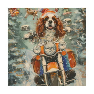 Cavalier King Charles Spaniel Christmas Wood Wall Art