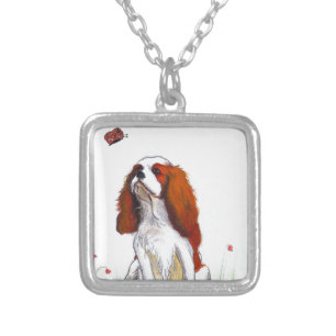 Cavalier King Charles Spaniel CKC Silver Plated Necklace